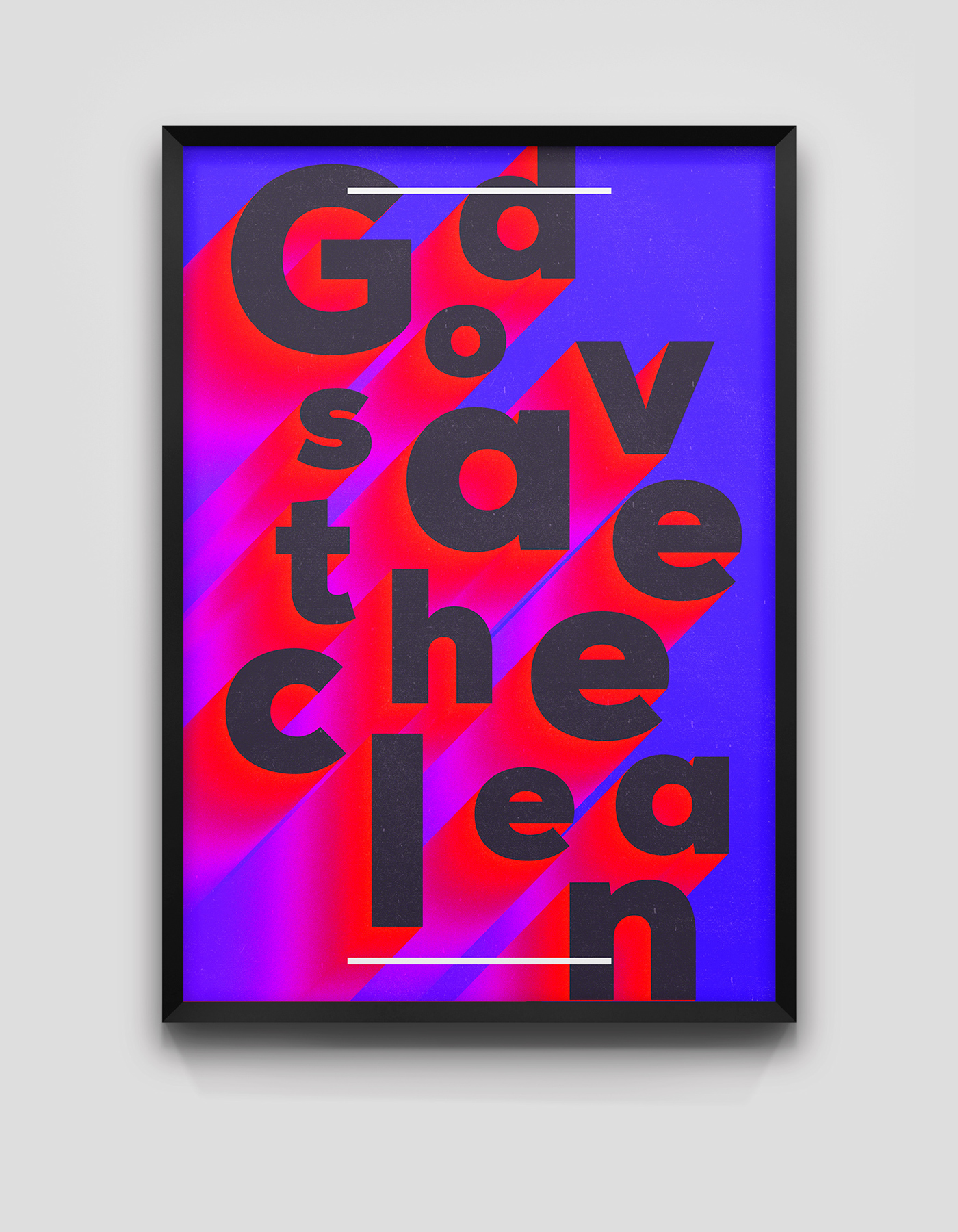 lush poster vibrant type vector print