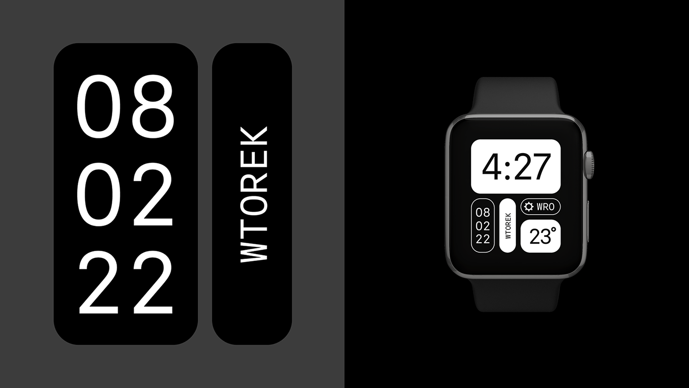 apple watch brand identity ios Logo Design minimalist Mobile app monochrome simplicity ui design watch design