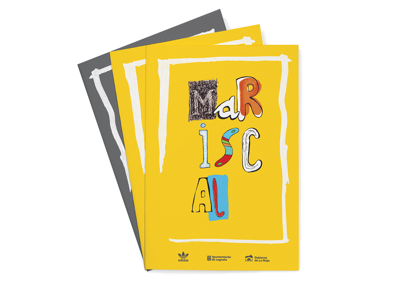 mariscal Javier Mariscal art Event Exhibition  yellow identity hand-drawn Layout logroño
