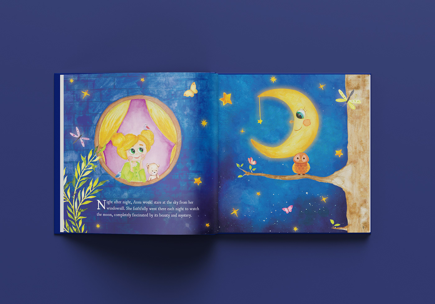children artwork childrens books Dreaming fairytale generosity illustrated books ILLUSTRATION  kids moon