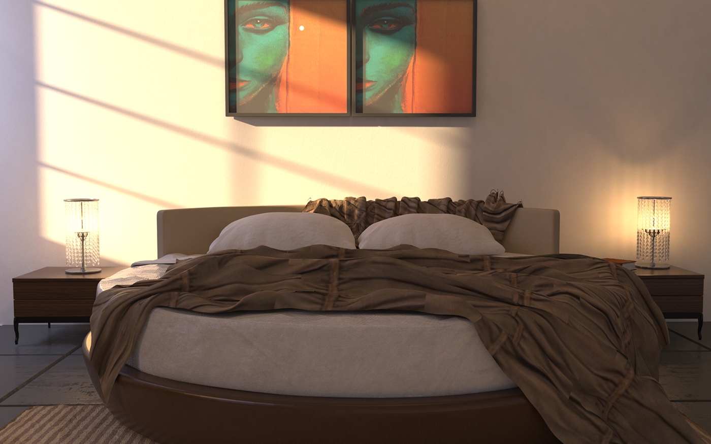3dsmax interior design  bedroom modern design vray lighting art