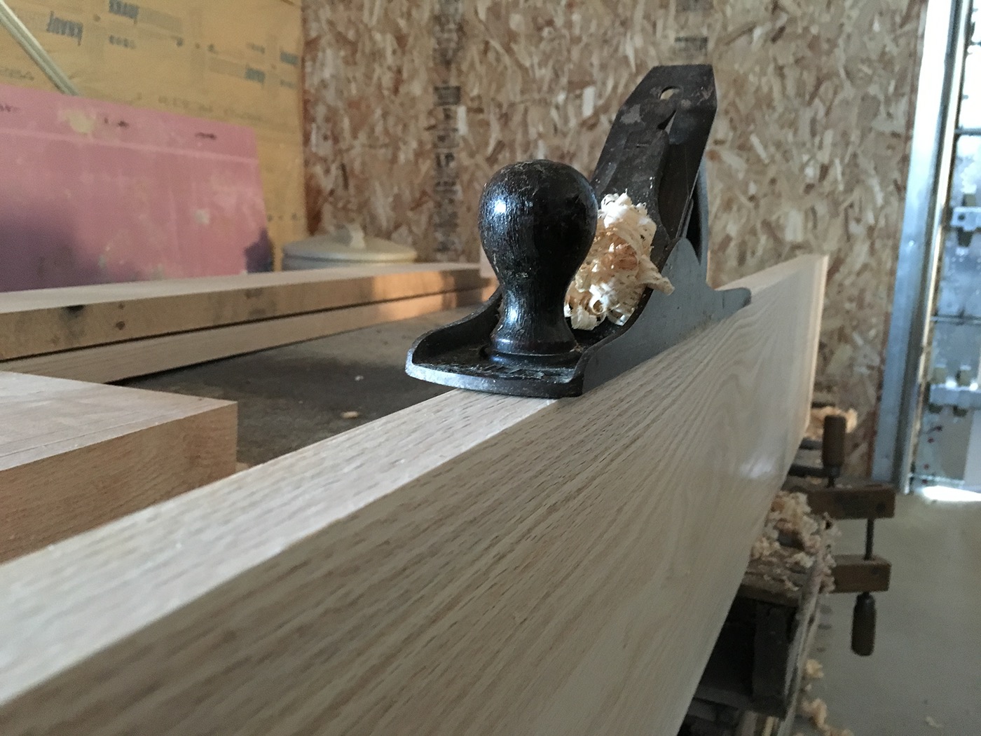 trestle table woodworking Hand tools furniture design  handmade red oak