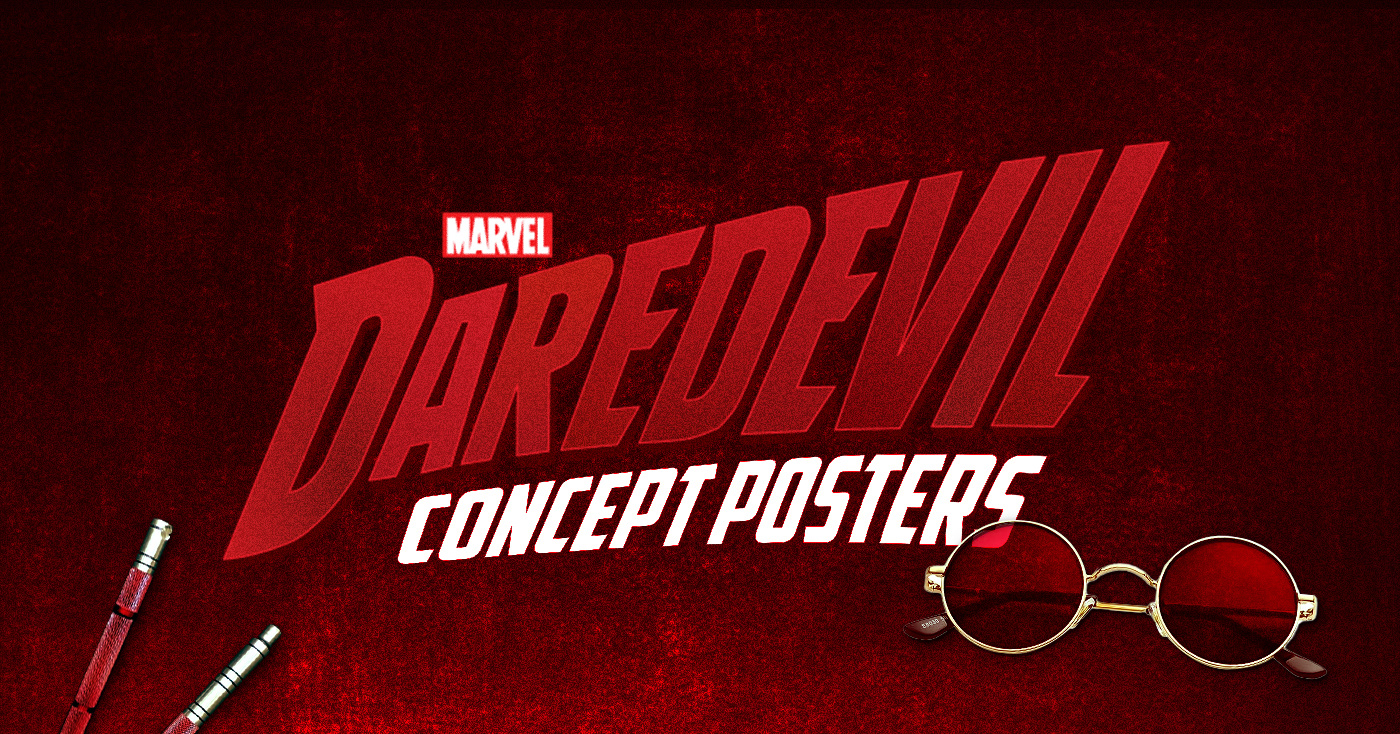 Daredevil Poster Design movie poster graphic design  ILLUSTRATION  adobe illustrator mat murock