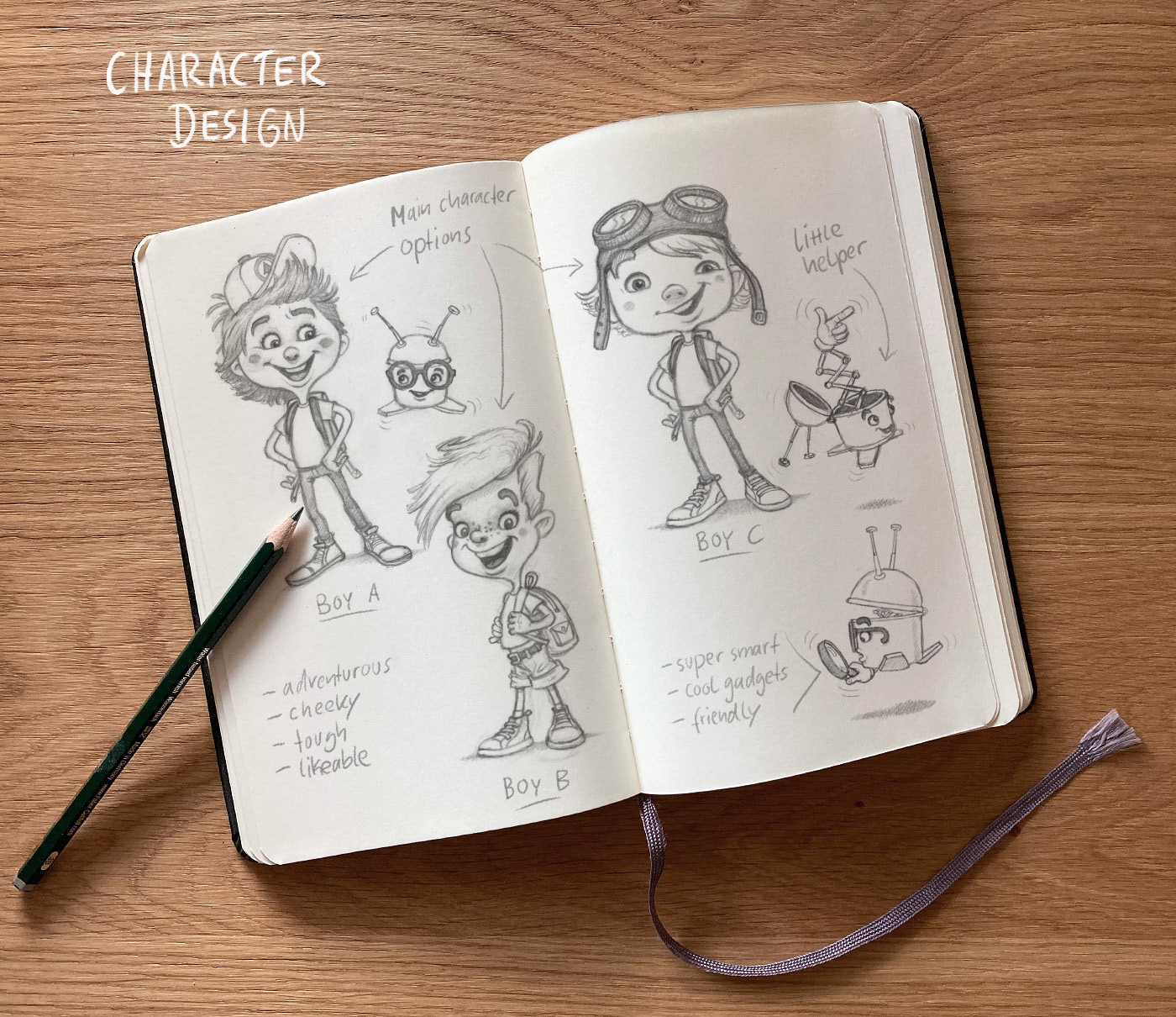 artwork cartoon Character design  concept art Digital Art  digital illustration Drawing  ILLUSTRATION  moleskine sketch
