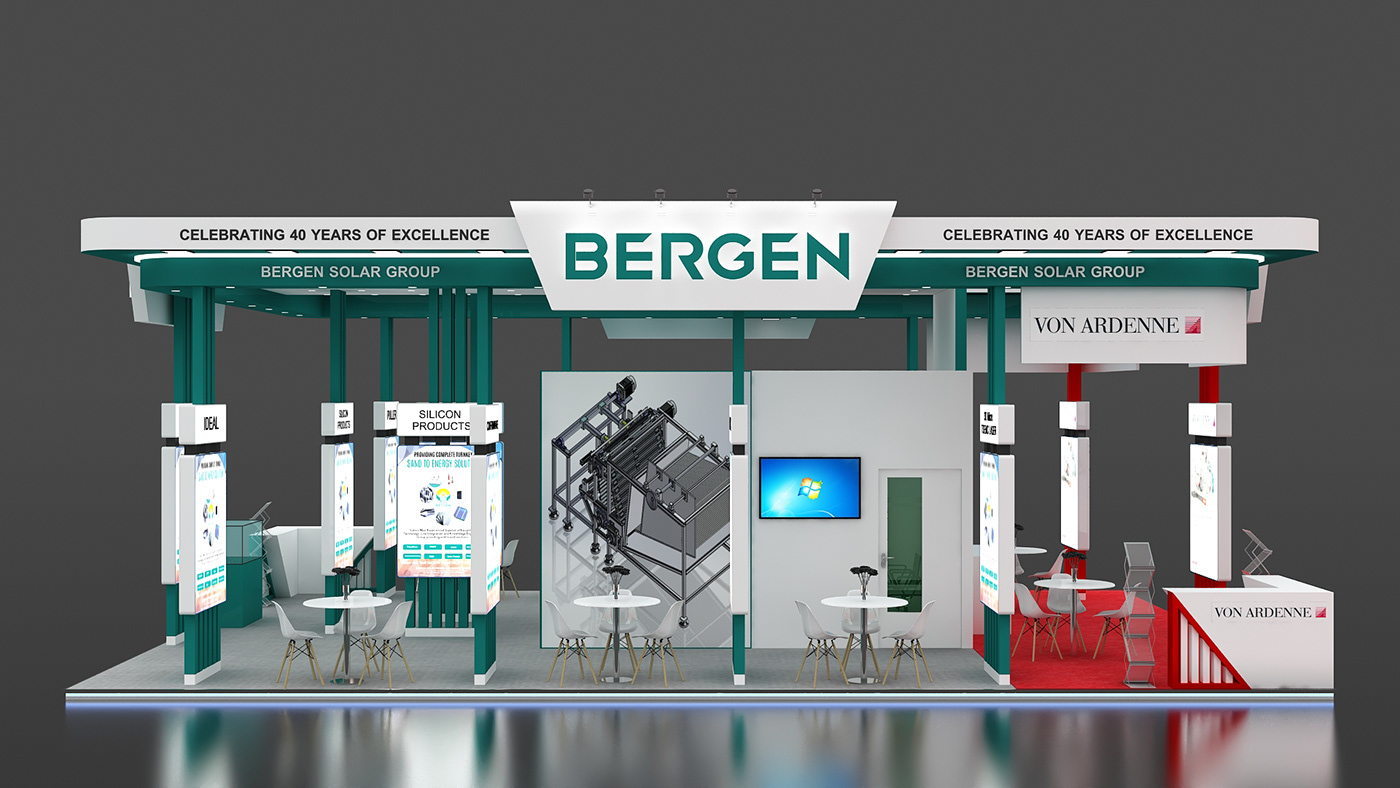 Exhibition Design  booth Stand booth design exhibition stand 3D 3ds max vray Render