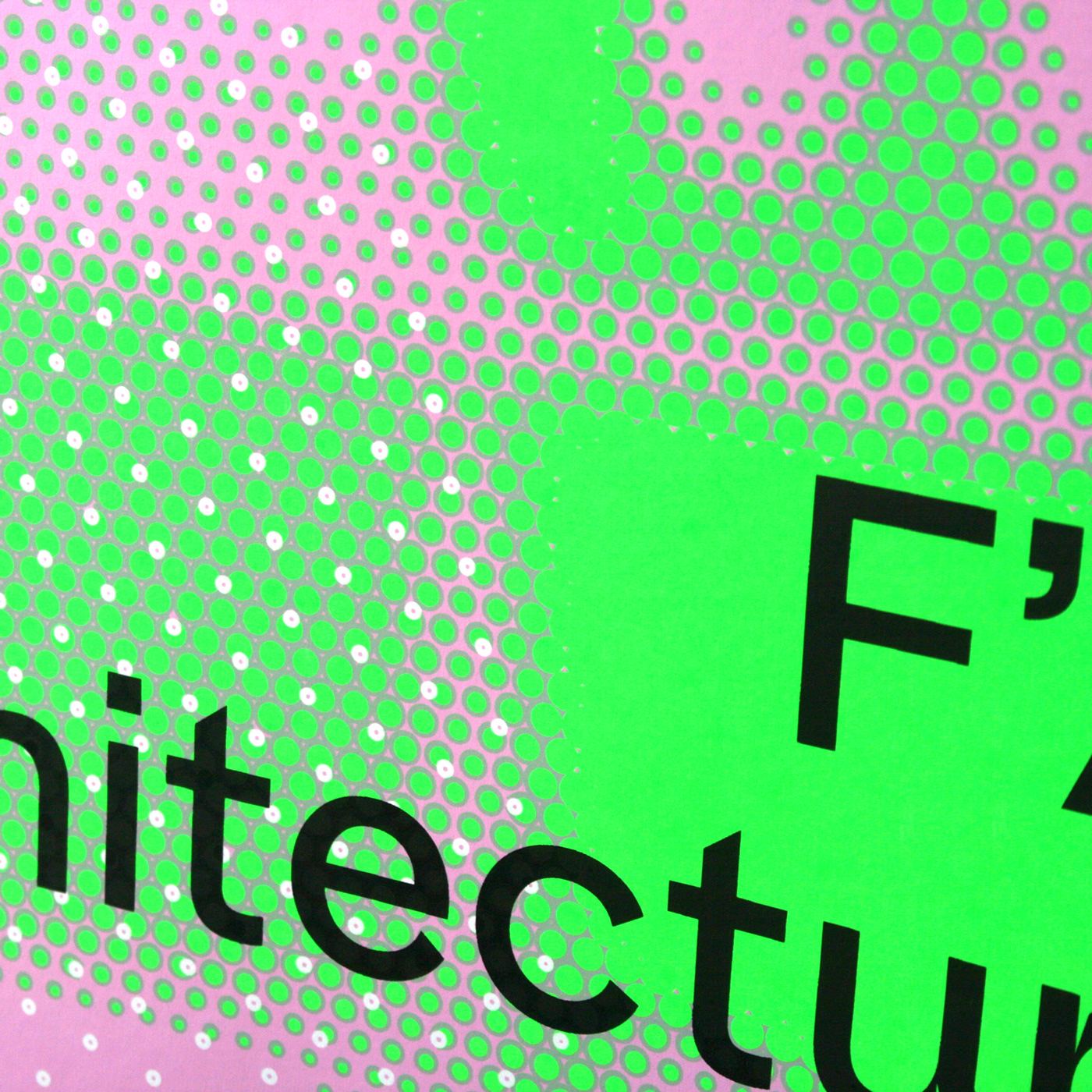 poster architecture water drop fluo swiss design