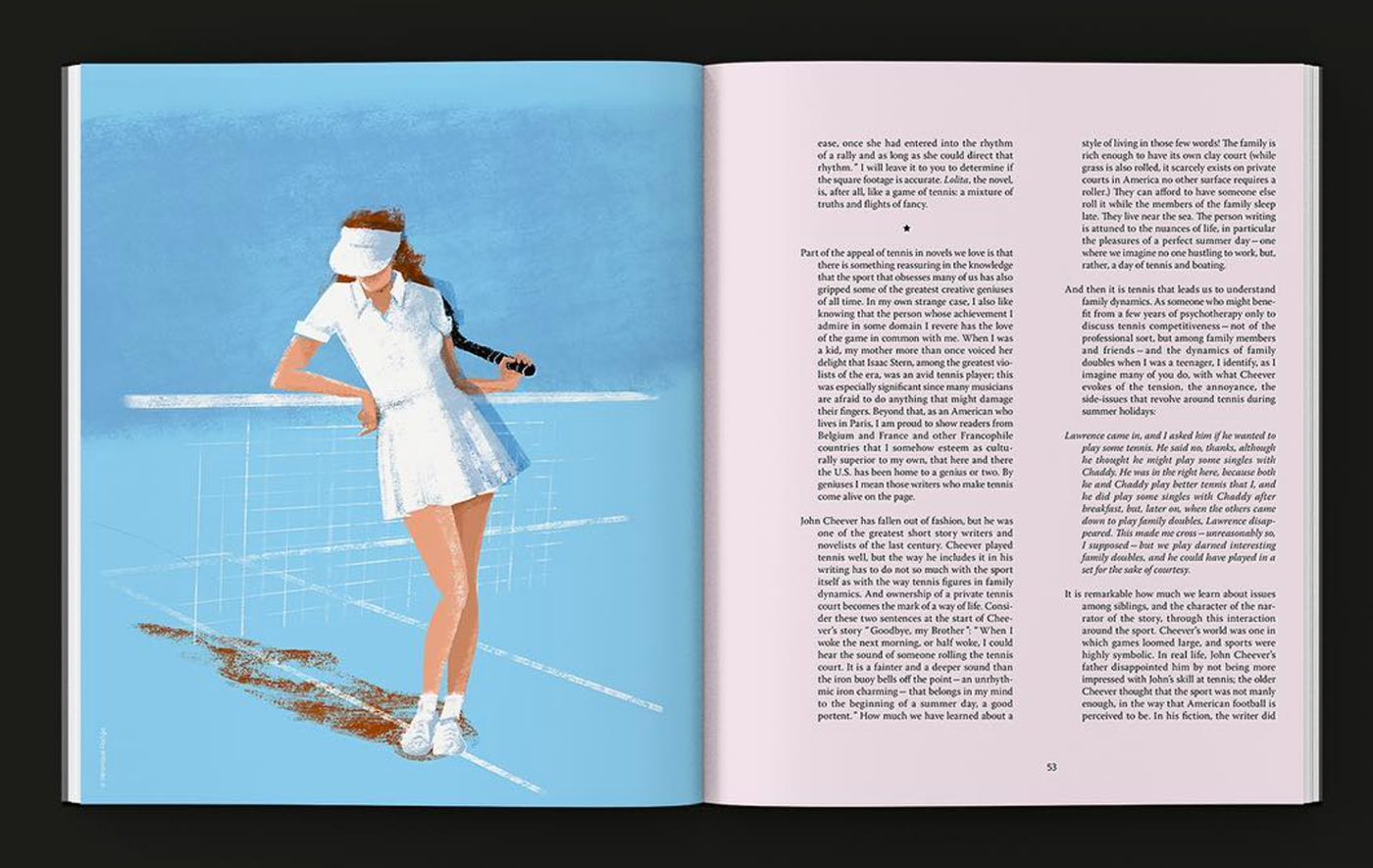 courts ILLUSTRATION  vintage tenniswoman tennis fashion ipad pro pro create pastel effect magazine tennis