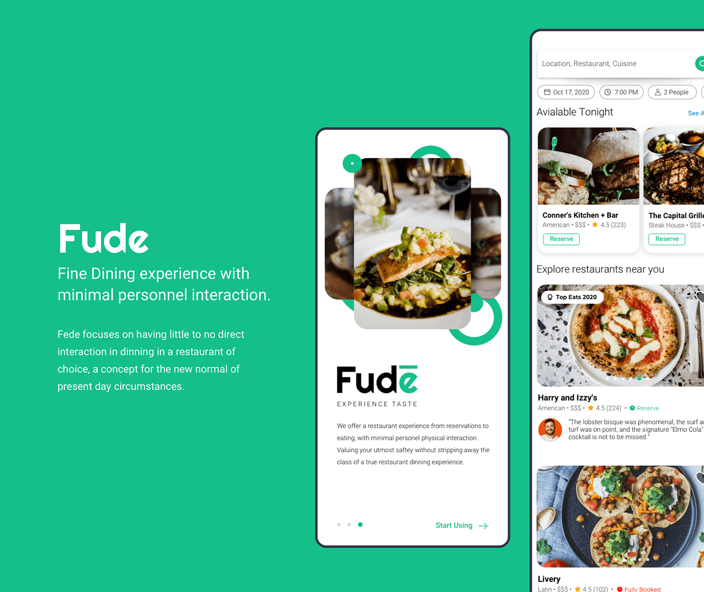 app application Case Study concept COVID19 Fine Dinning mobile restaurant UI ux