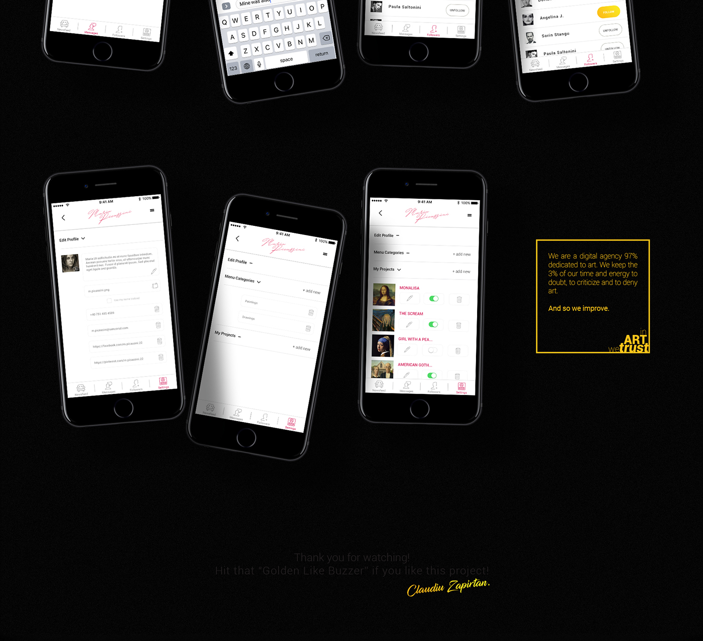 art creative director design UI ux interactive Webdesign app design design ios