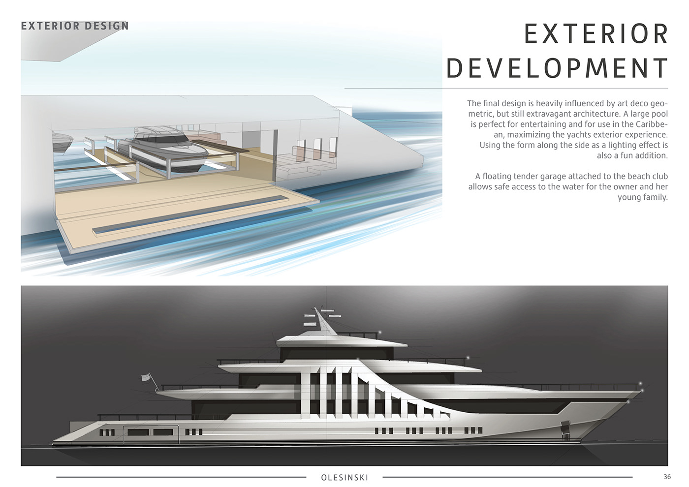 Yacht Design industrial design  sketching rendering Rhino 3D AutoCAD interior design  design