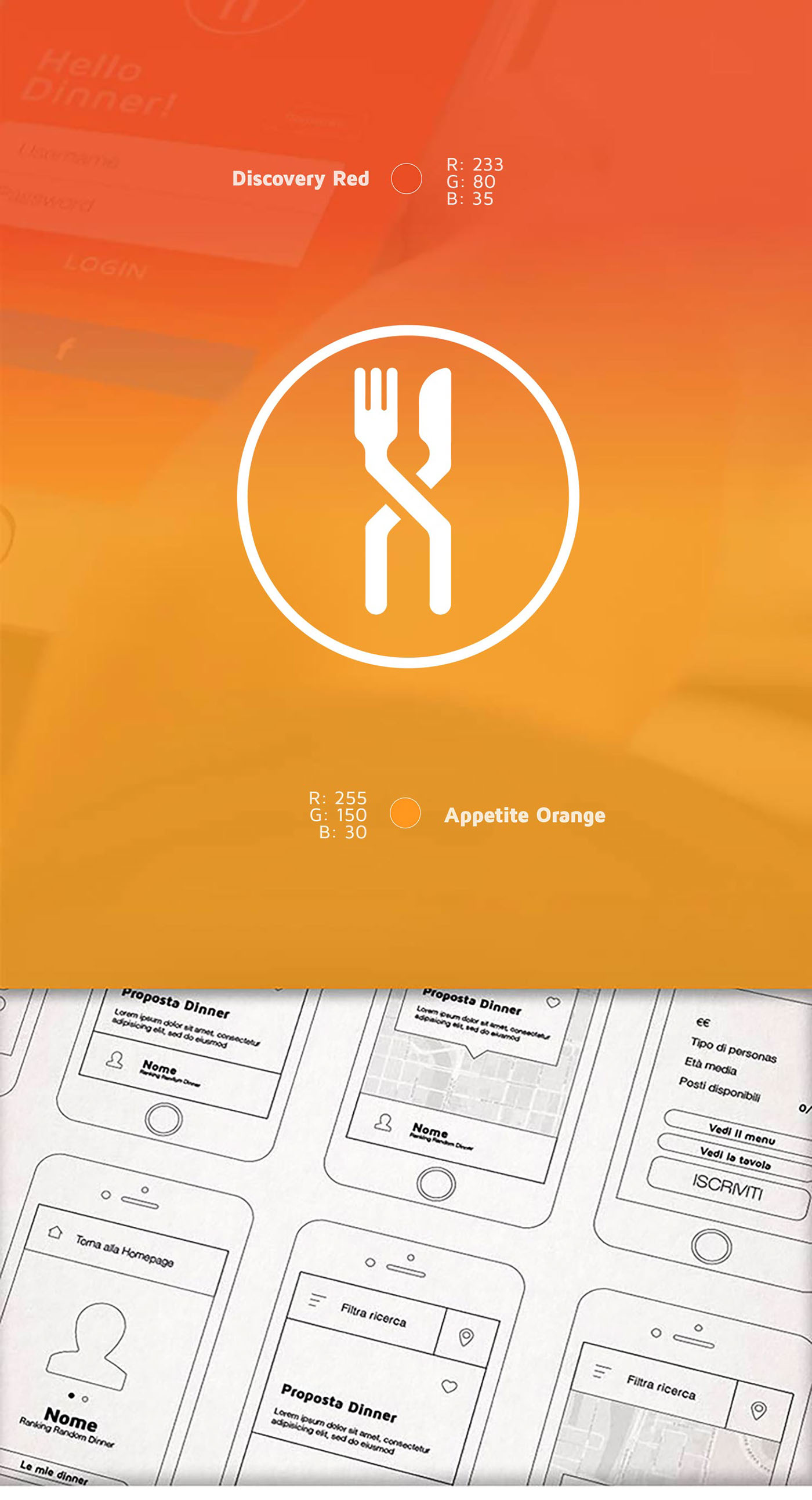 app dinner random ux UI user Interface free brand portfolio Web Mockup Food  fresh digital