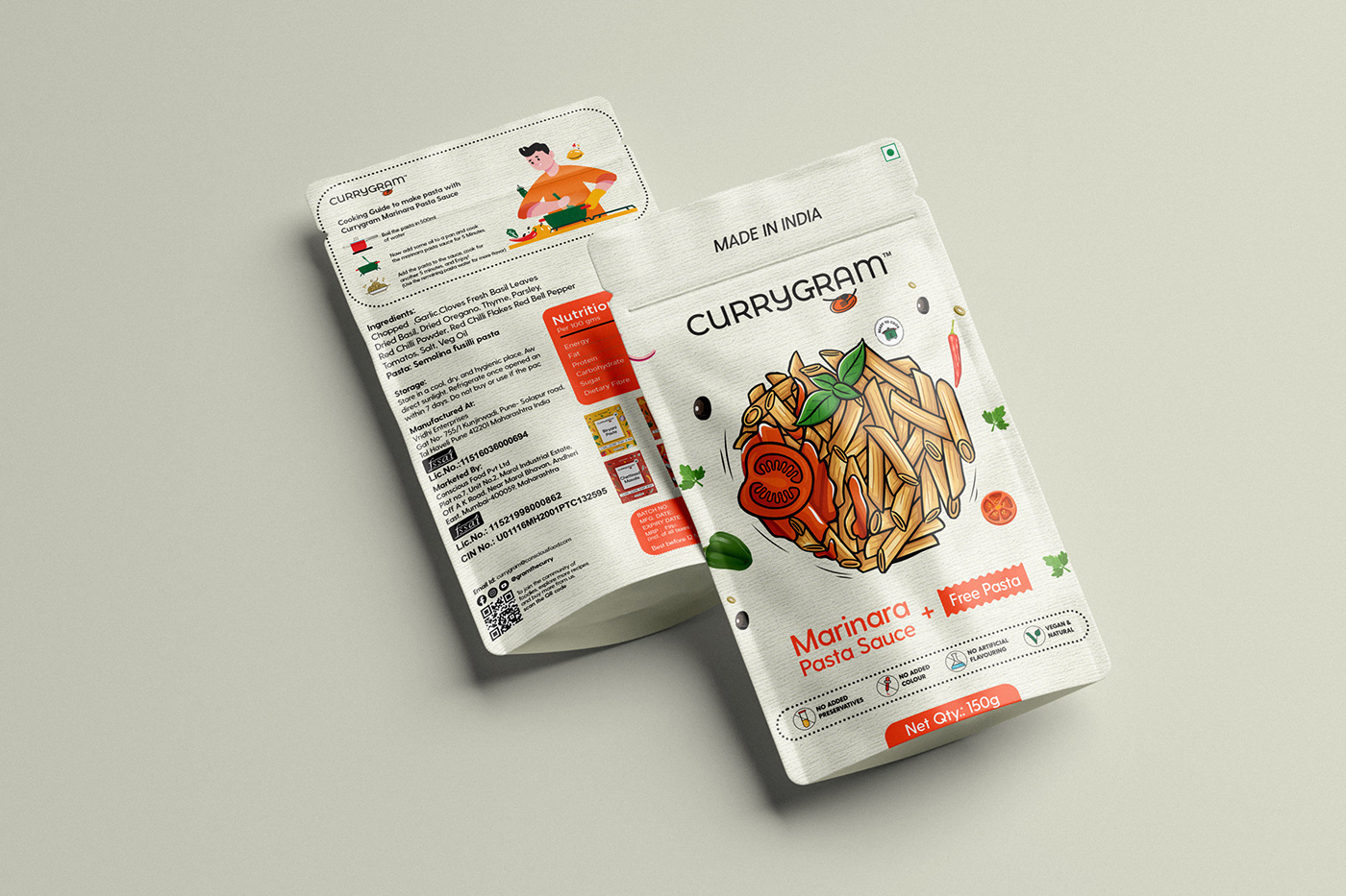 brand identity Food  healthy ILLUSTRATION  Nature organic packaging design pasta sauce restaurant vector