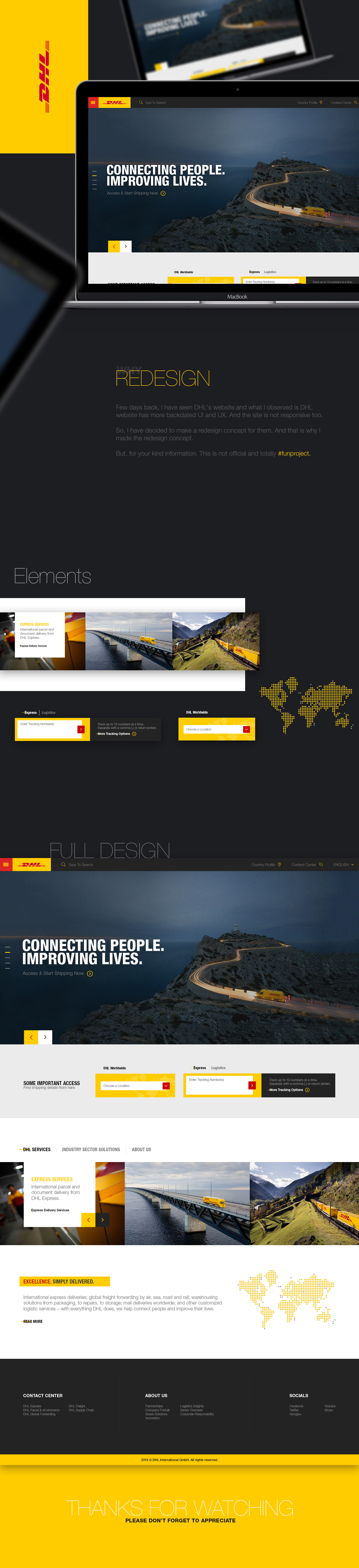 DHL Web Website UI ux redesign design designer interaction