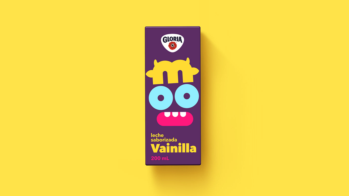Packaging design Character cow faces colombia Icon milk colors funny