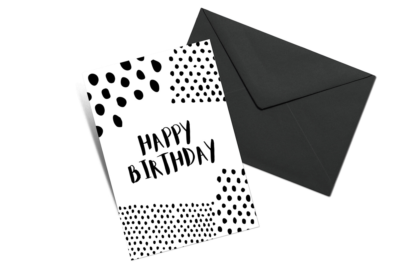 greeting card card template brush lettering envelope flyer strokes dots pattern