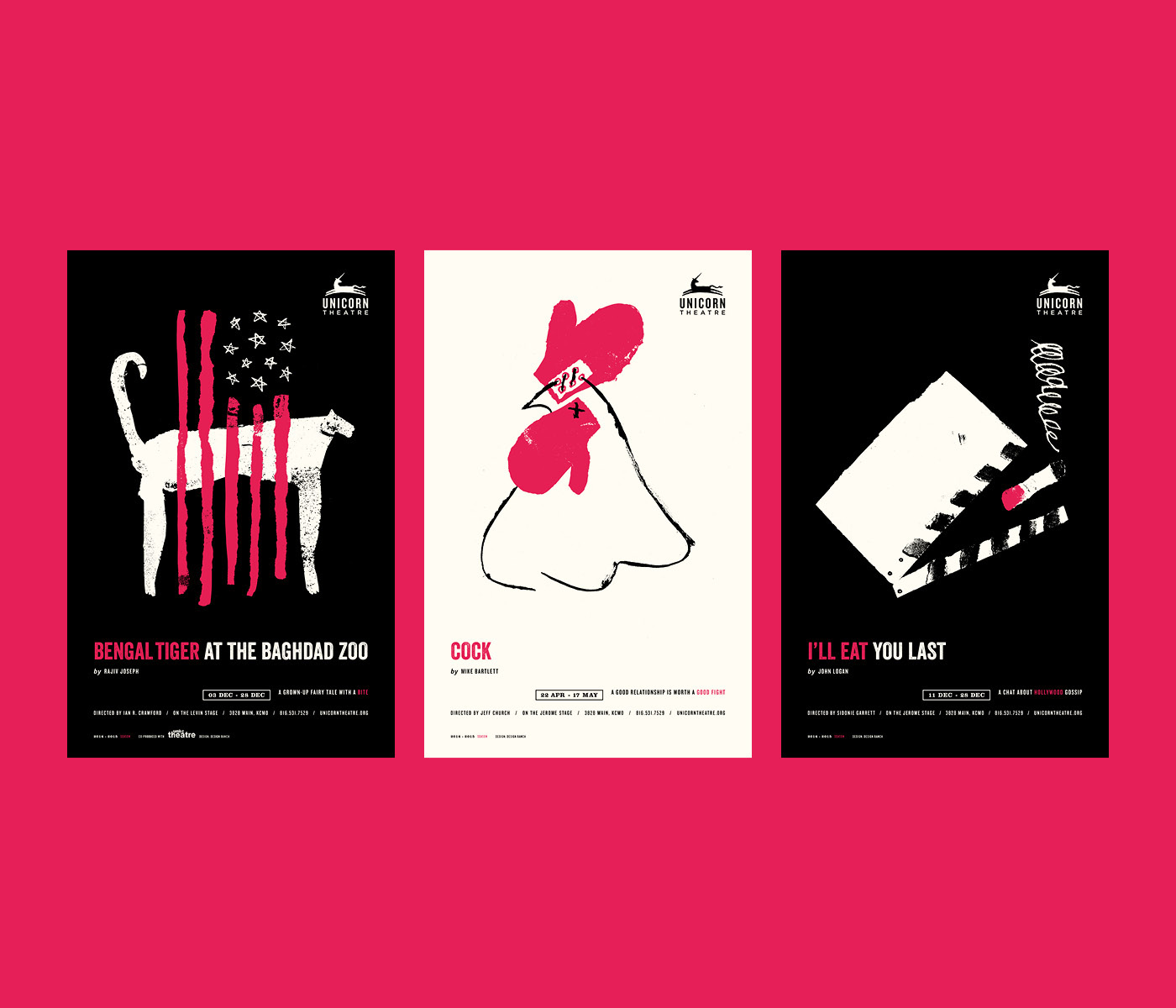 posters design unicorn raw texture graphic poster series Theatre Jeremy Todd jeremy Todd jeremyntodd unicorn theatre