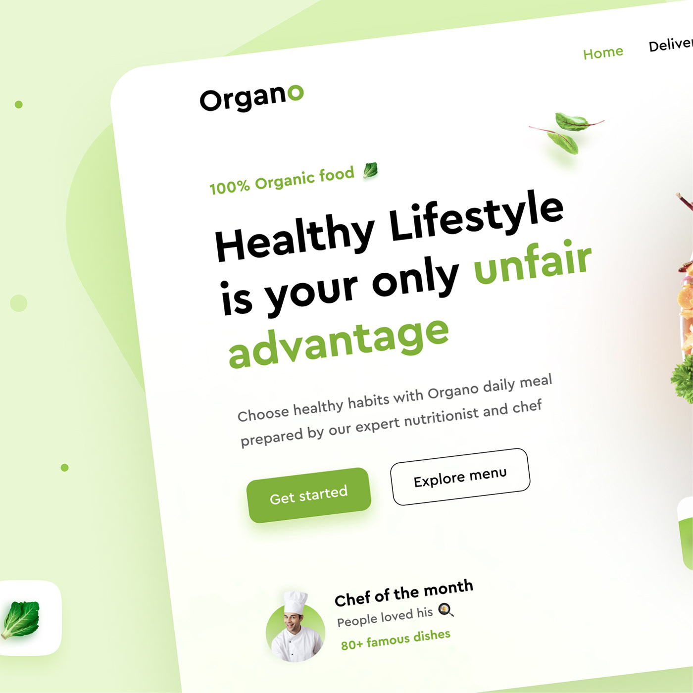 design Food  food app organic product design  ui design uiux UX design web app Website