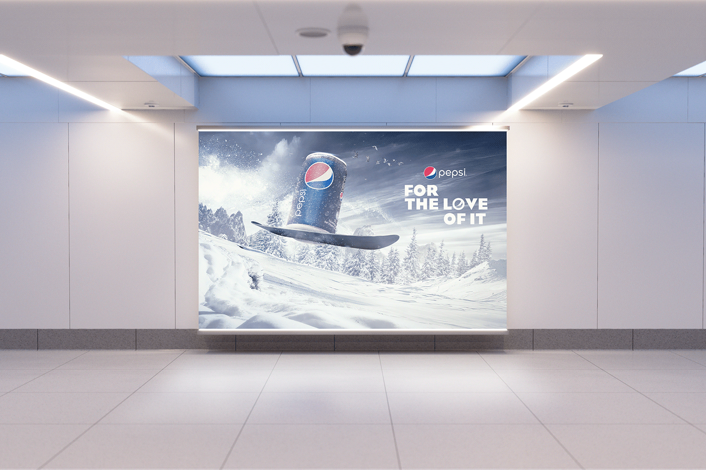 ads banner creative design media pepsi social social media snow Snowboarding