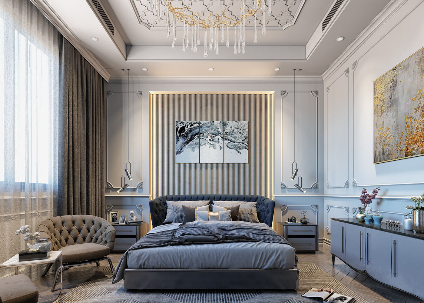 architecture BEDRROMS dubai interior design  luxury Photography  Render V-ray visual visualization