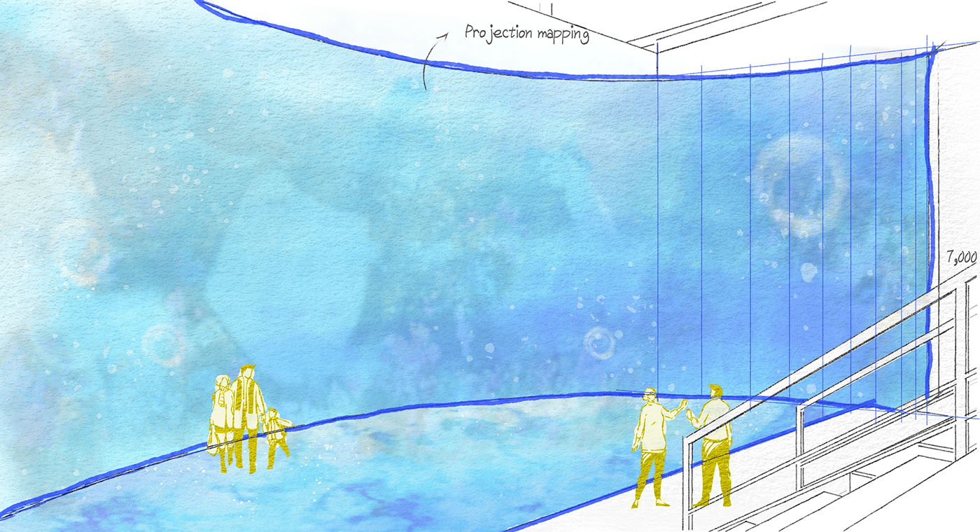 immersive immersive experience museum Media Art deepdive Museum Design waterfall acuarium immersivecontent