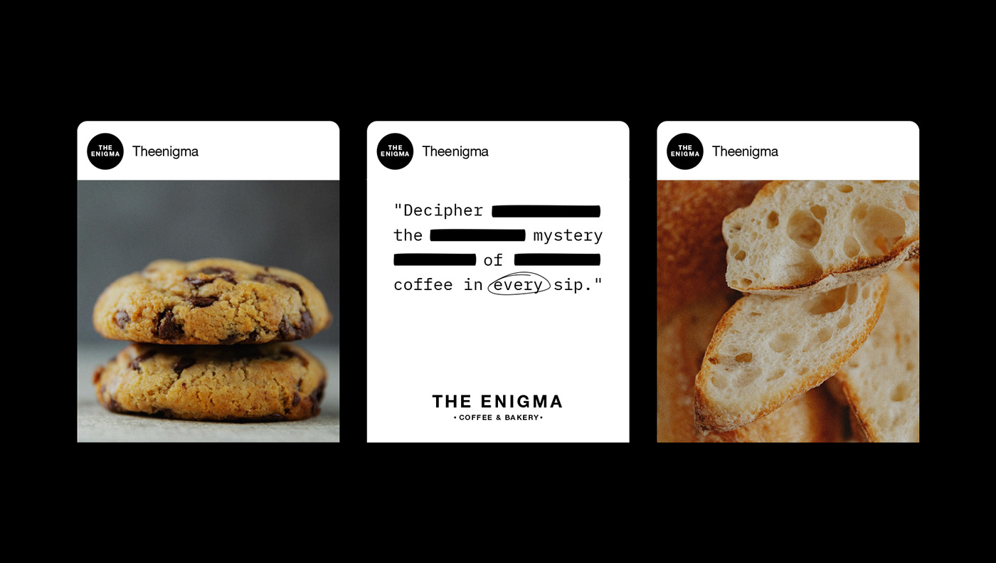 Coffee bakery enigma brand identity branding  visual identity