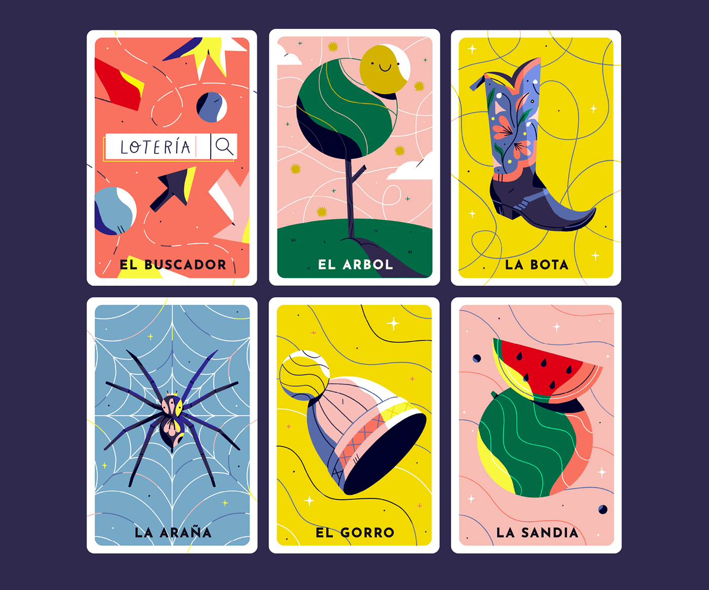 cards cartas ilustracion loteria mexico