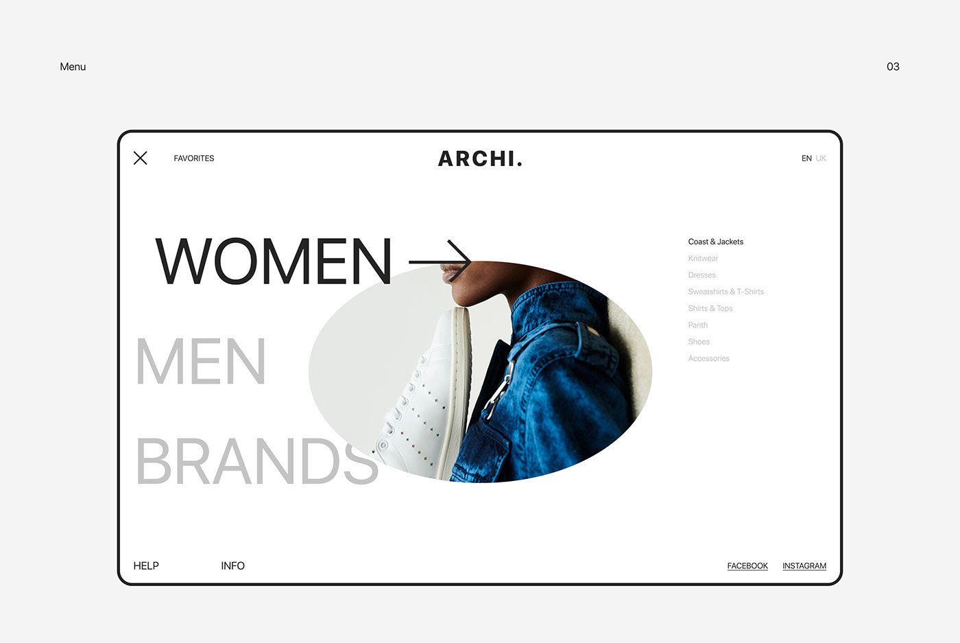 minimal typography   UI ux Web Design  Fashion  store