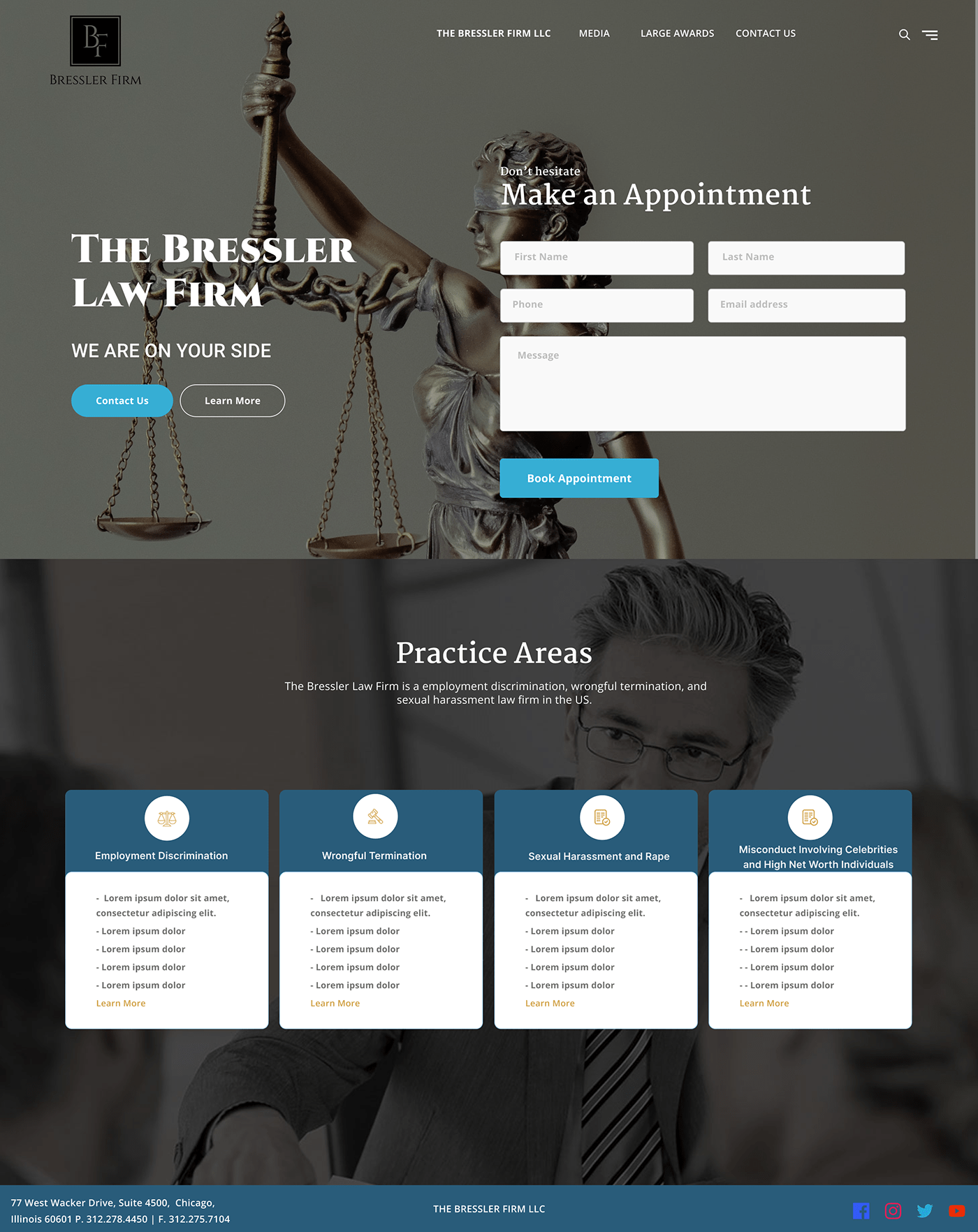 Figma landing page law firm Web Design  Website