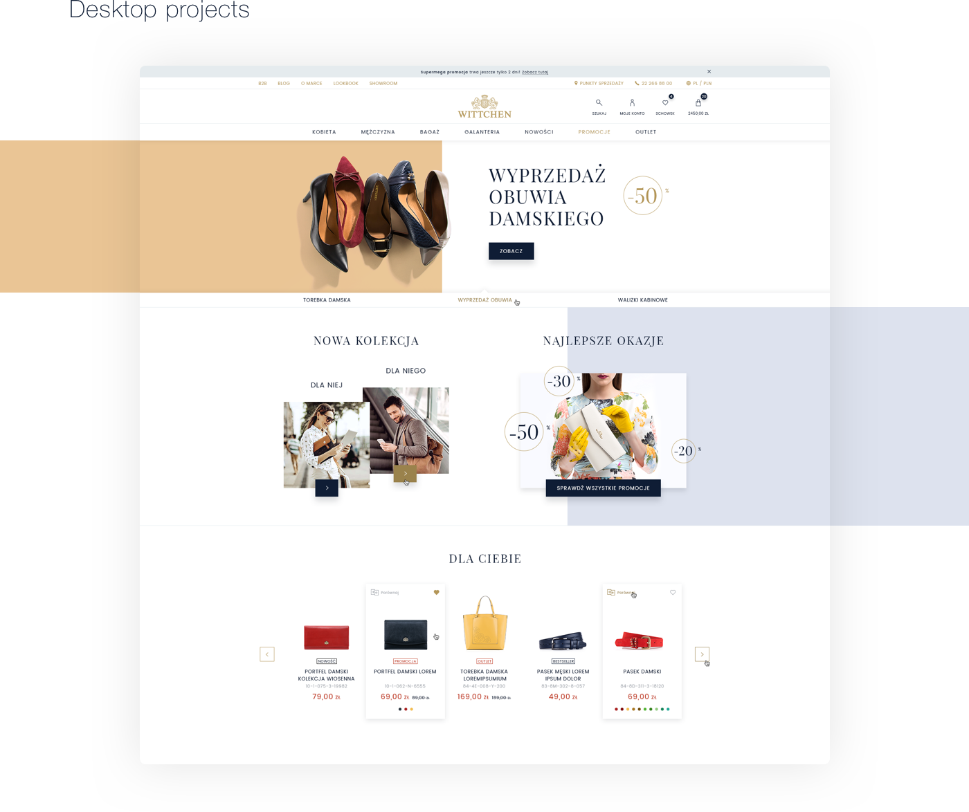wittchen luxury Web Fashion  leather Online shop e-commerce shop mobile rwd