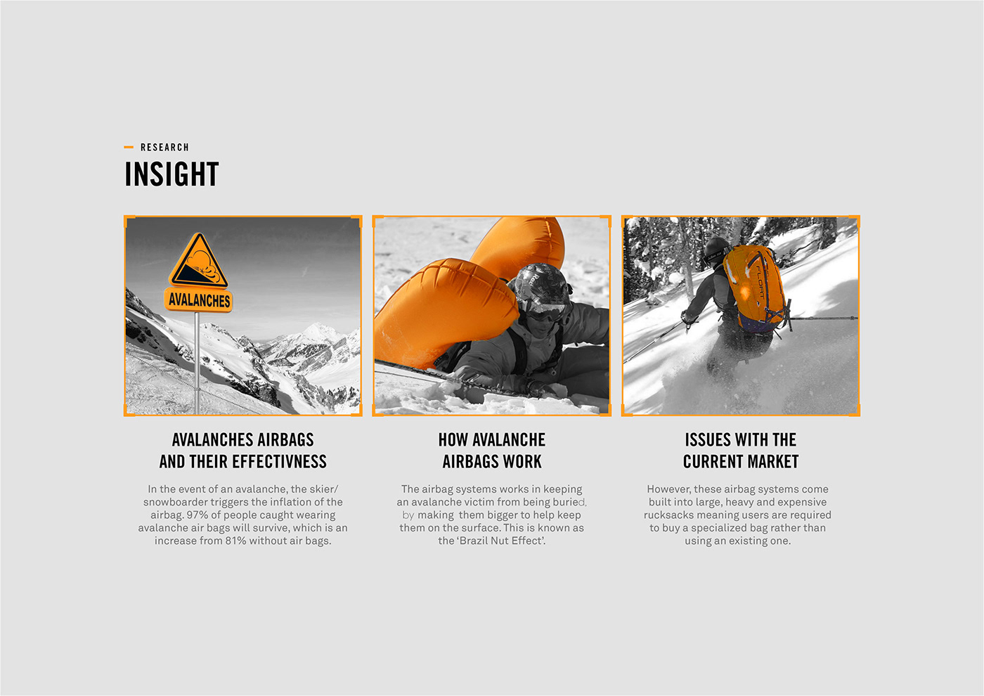 Avalanche bag safety skiiing snow sport