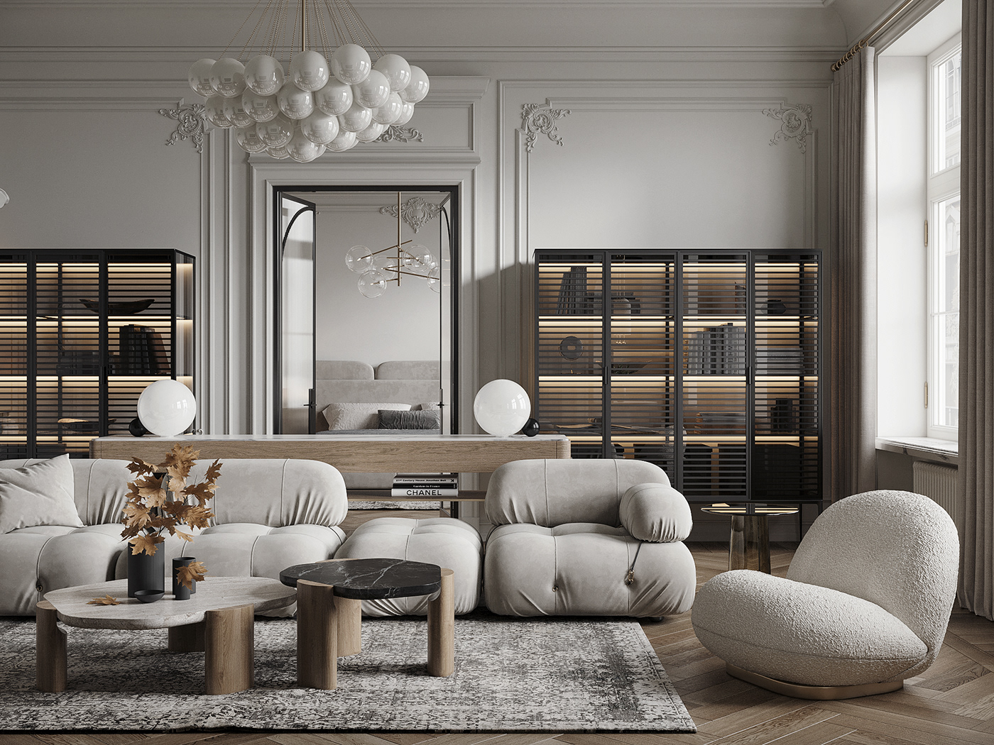 3ds max bedroom CGI corona design Interior kitchen living room Render visualization