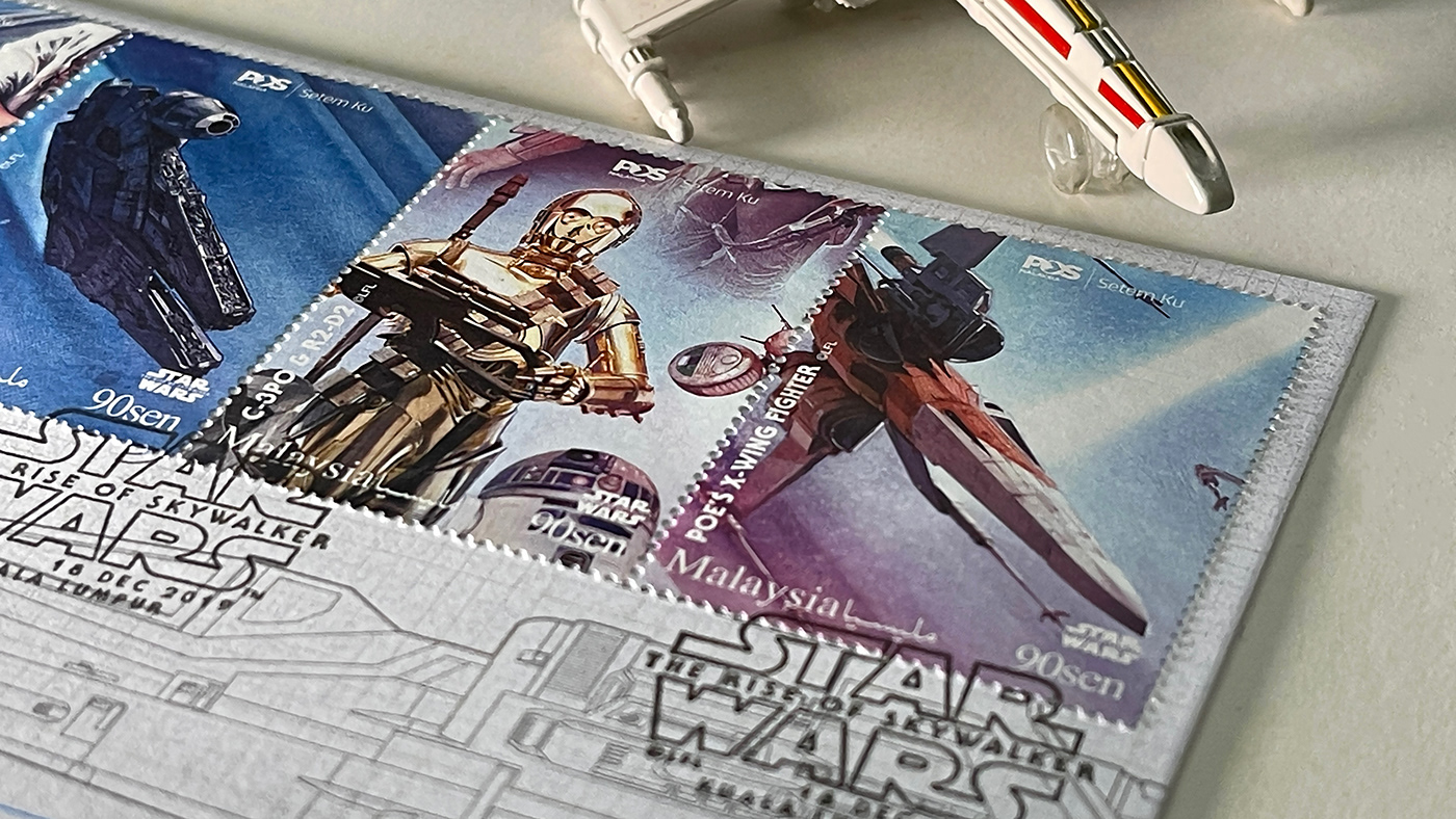 disney jedi limited edition lucas film malaysia POS MALAYSIA sith stamp star wars the Rise of Skywalker