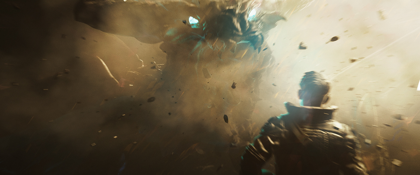 c4d cinematic fantasy motion graphics  octane photoshop sci-fi Scifi Sovereign title sequence