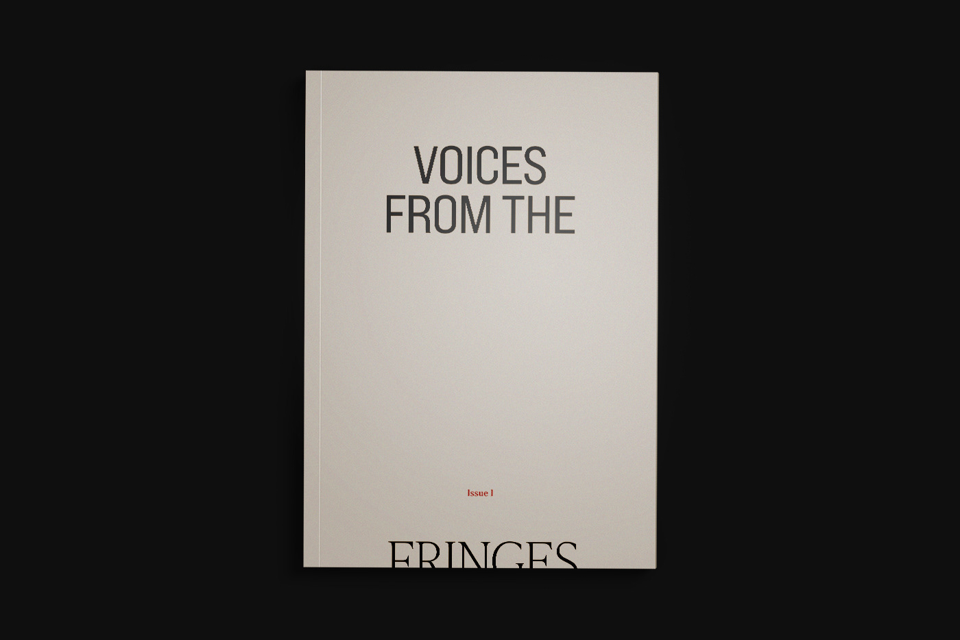 Cover of the publication, "Voices from the Fringes"