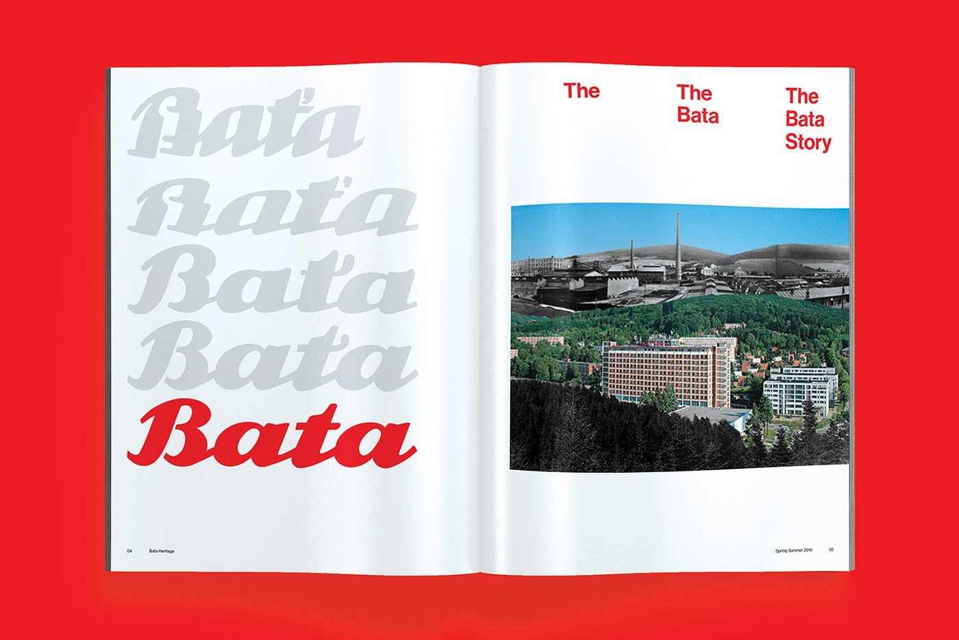 editorial Lookbook Layout bata heritage modernist juxtaposition Playful publication look book