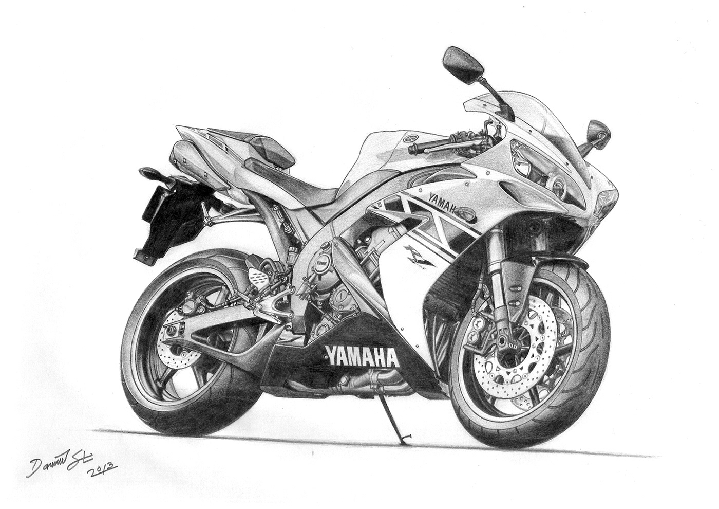 motorcycle Drawing  art yamaha yamaha r1 Yamaha Motor R1