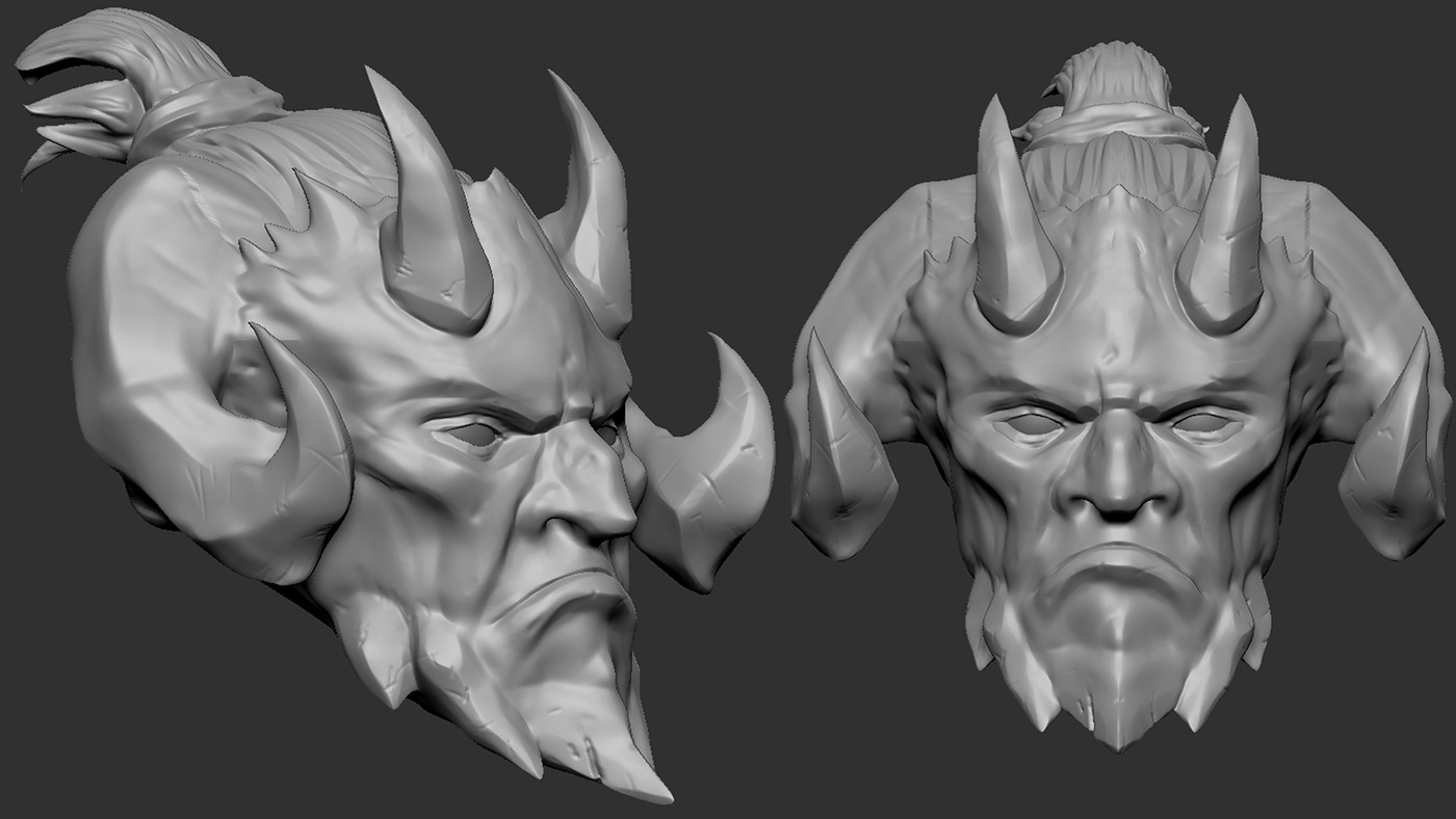 3D sculpting  z-brush characters video-games Practice