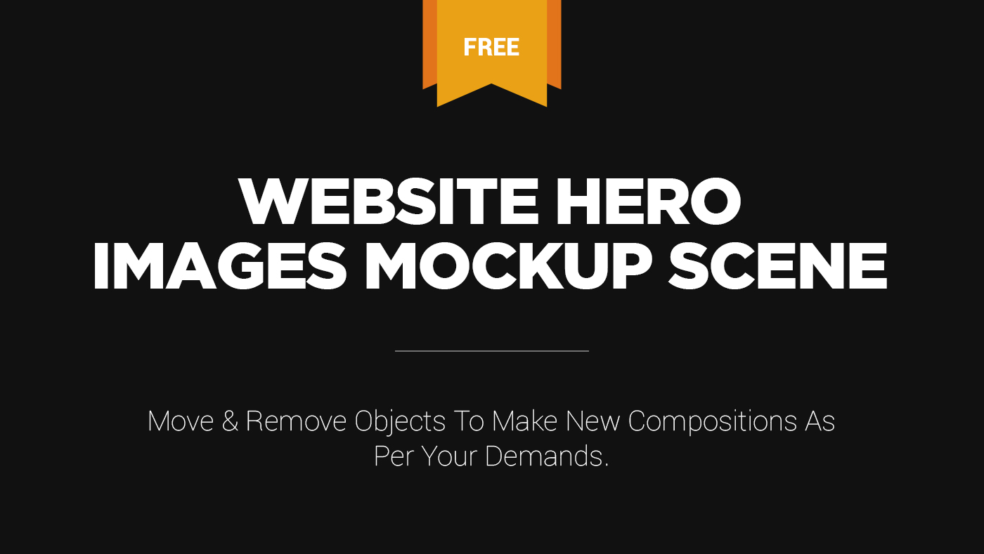 free freebie Mockup psd photoshop Hero Header scene miscellaneous Stationery