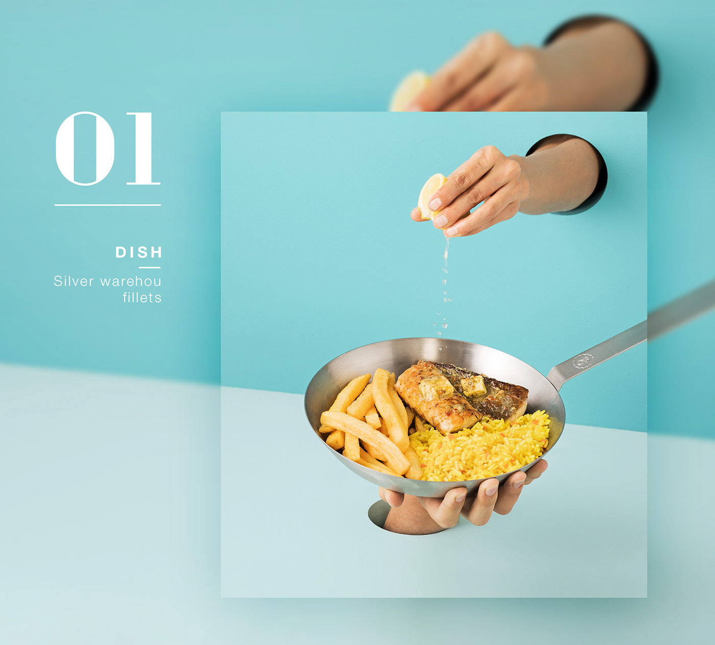 hands Food  menu two tone colour blocking art direction  Photography  design digital social media