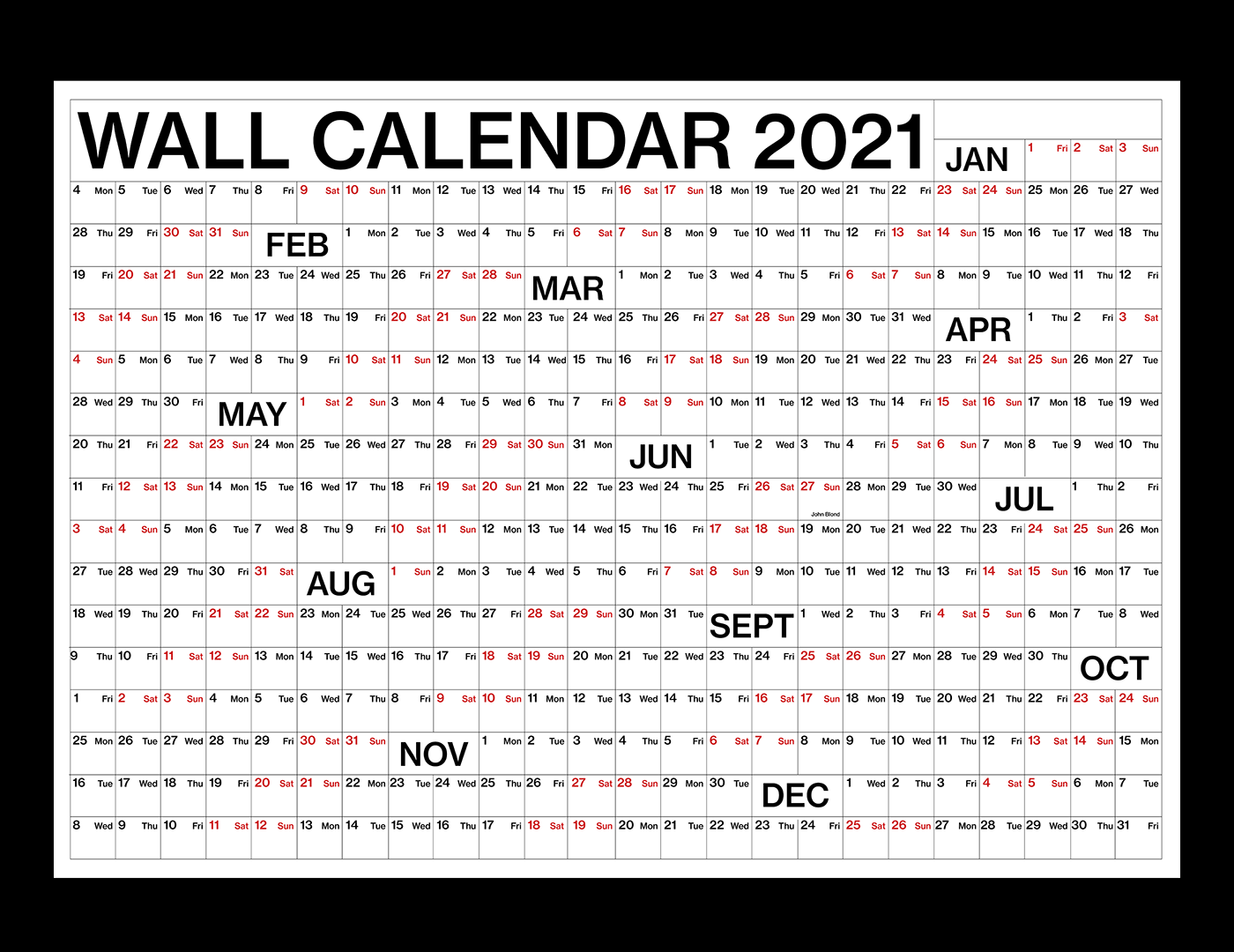 calendar graphic design  schedule studio wall calendar