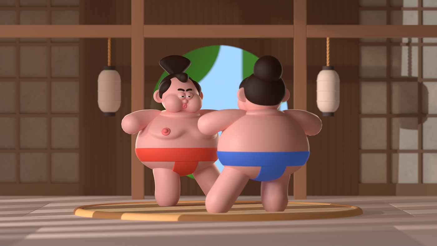 3D 3d animation 3D Character andras csuka cartoon CGI Animation Character Character design  giphy sumo