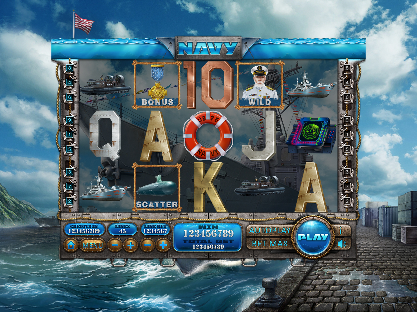 art graphic design gambling game slot machine online casino Game Art