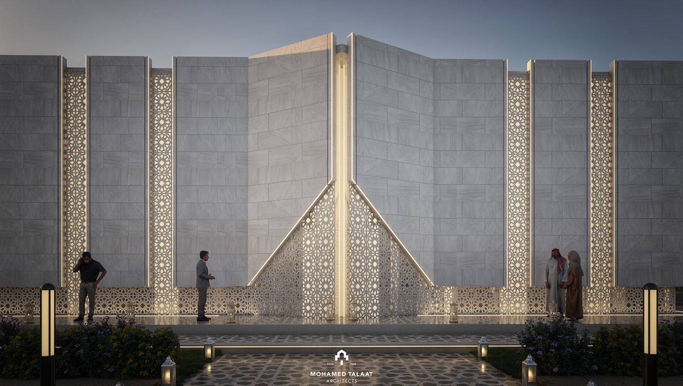 architecture visualization exterior 3ds max Render vray archviz modern 3D mosque
