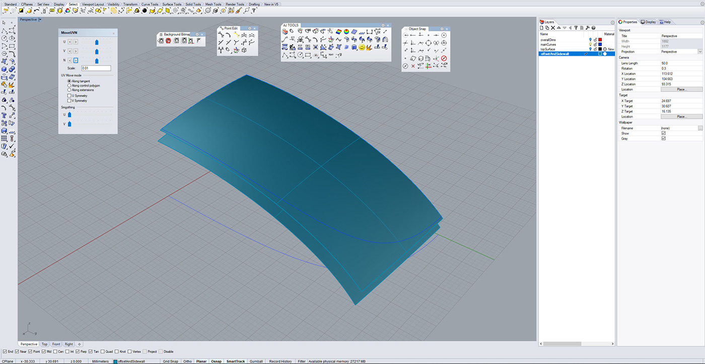 Rhino sculpting  cad lightwave 3d HDR Light Studio Octane Render CAD sculpting Overbuilt surface AJ Design Studio surfacing