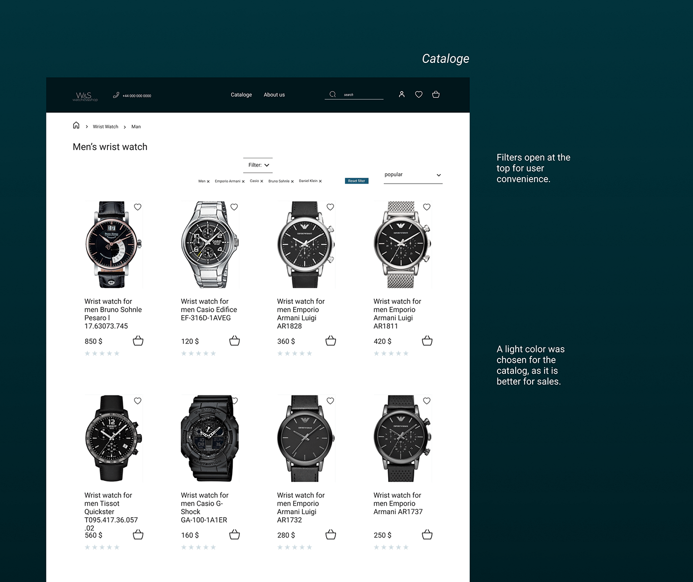 design e-commerce Ecommerce UI/UX watch Watches Web Design  wrist watch wrist watches wristwatch