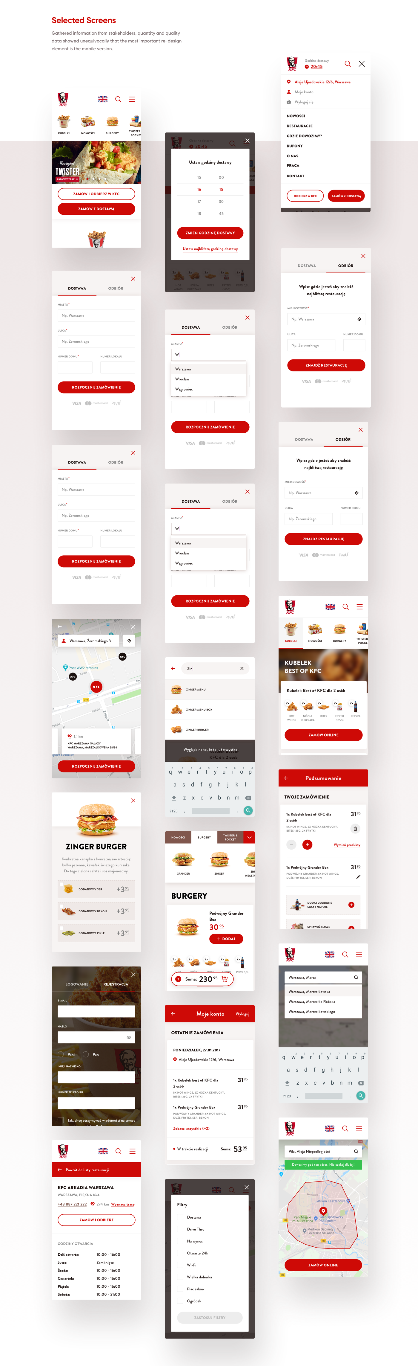KFC Ecommerce Food  delivery e-commerce