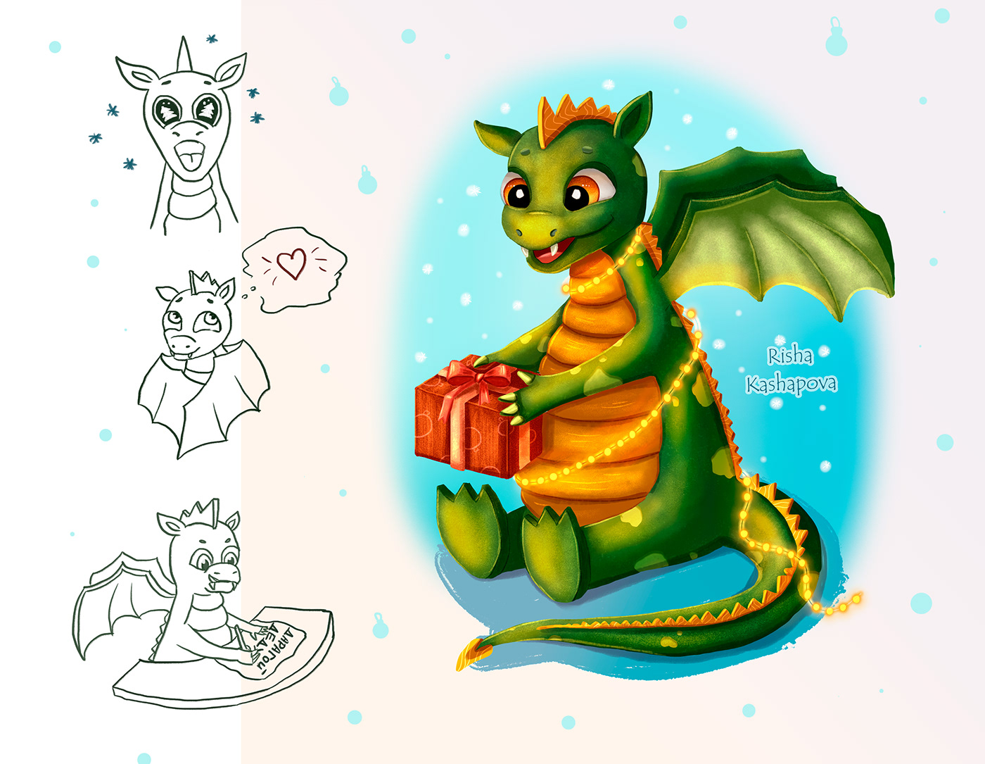 Character design  dragon dragons new year happy new year Character characterdesign digitalart sketch