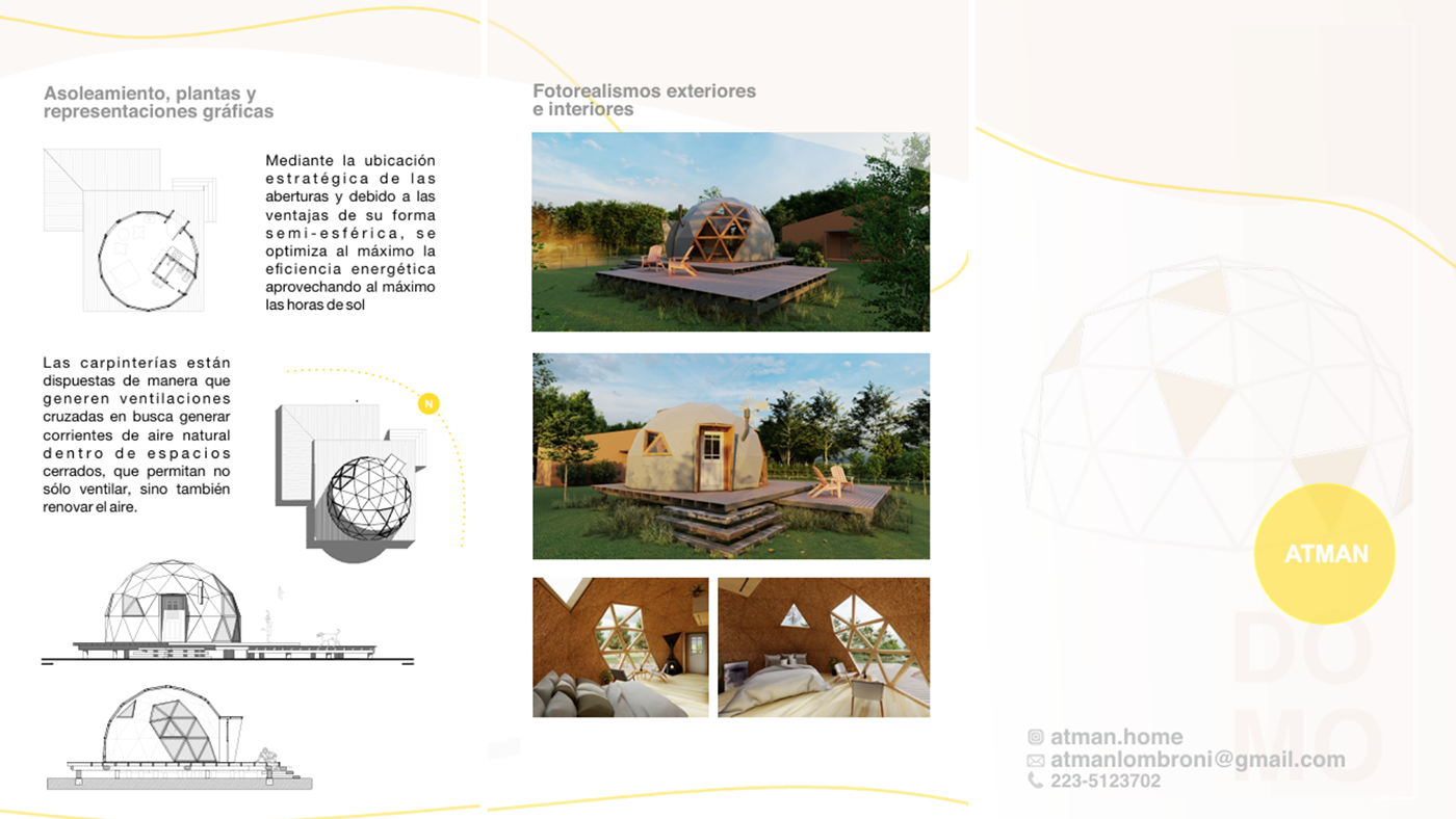 arquitectura architecture parametric Geodesic dome 3D visualization Render interior design  diseño parametrico
