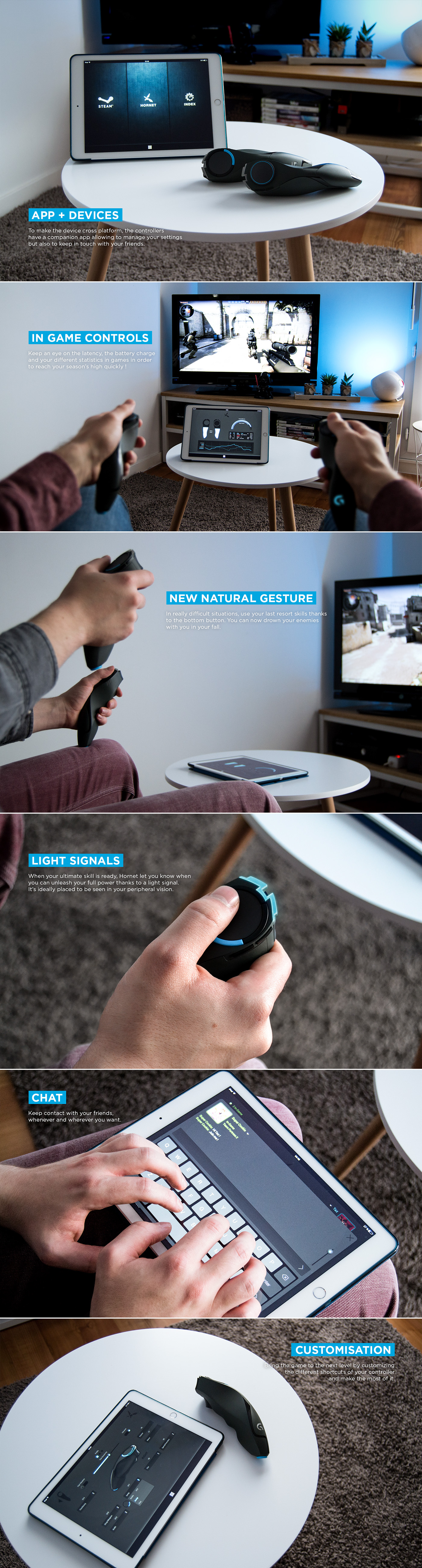 Logitech controller game video Virtual reality Steam Gamer ID mock-up 3d printing