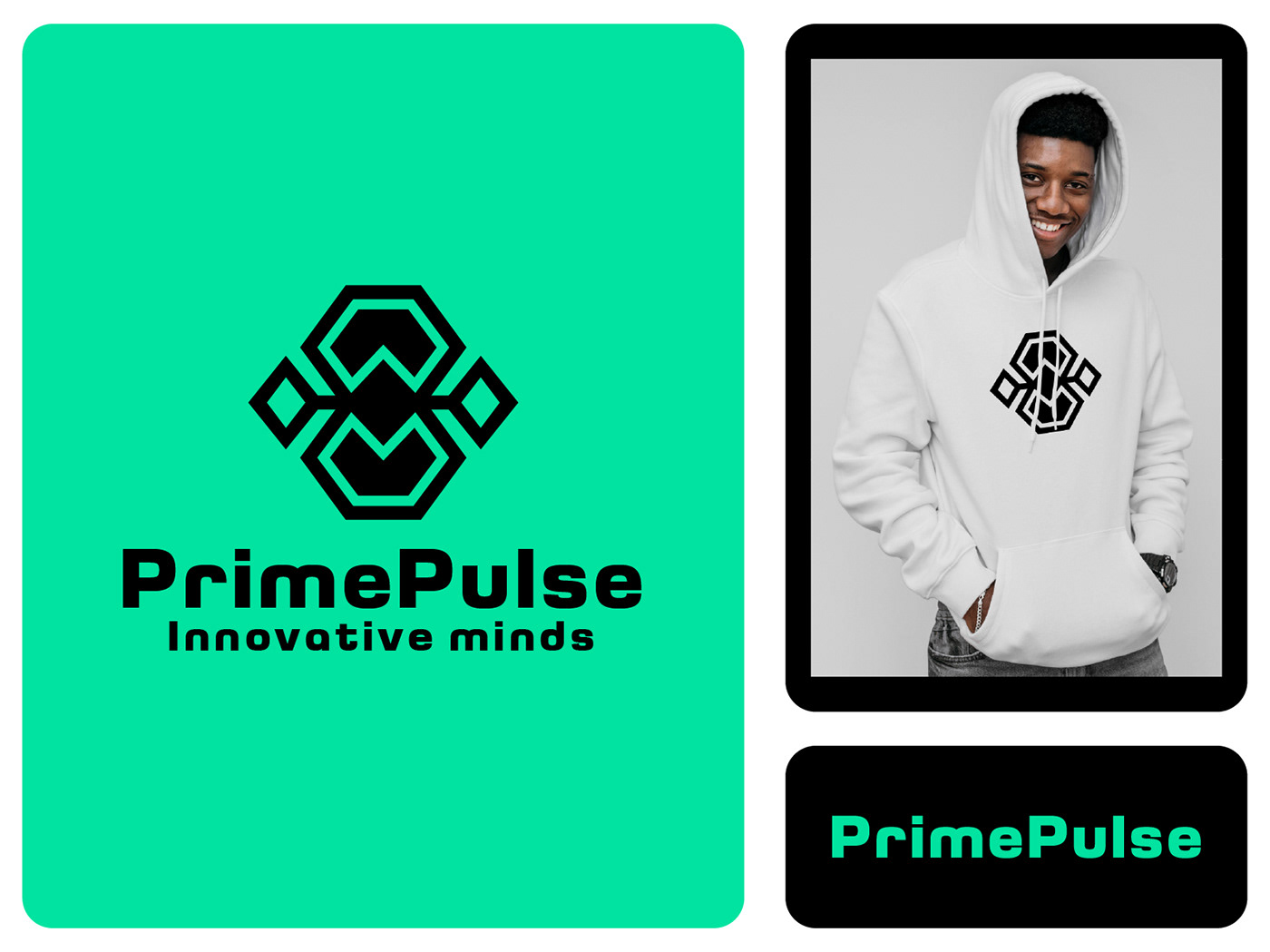 tech Technology innovation invention branding  Logo Design brand identity design Prime Pulse Company logo